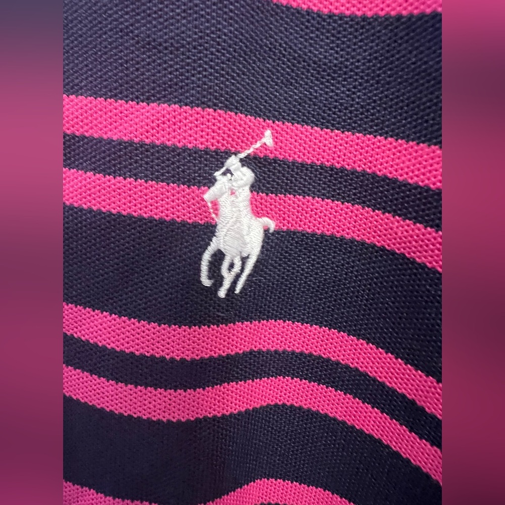 Polo Golf Ralph Lauren Performance Shirt Navy & Pink Embroidered Logo Men’s XL - Picture 4 of 9
